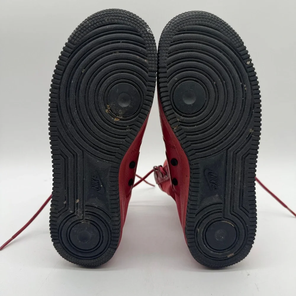 Nike SF Air Force 1 High Womens US 9 Cedar Red Black Sneakers Missing Straps